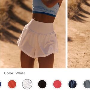 Women's White Athletic Shorts
